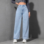 Naiste L&otilde;dvad Laia S&auml;&auml;rega Teksap&uuml;ksid Moodsad Naiste &Uuml;hev&auml;rvilised Sirge Pesu K&otilde;rge Elastse V&ouml;&ouml;koht Denim P&uuml;ksid Vabaaja Streetwear Taskutega P&uuml;ksid S helesinine v&auml;rv