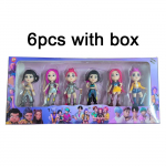 Uus 6 tk/komplekt karbiga Anime K-POP Demon Hunters Figuur Rumis Miras Zoeys M&auml;nguasi Laste Nukud Laste F&auml;nnidele Kingituskarp Kaunistus
