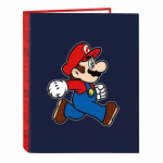 Classeur A4 - Super Mario - Astucieux - 4 anneaux - 33 cm de hauteur - Mixte