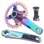 IXF Integreeritud V&auml;ntamiskomplekt Mtb V&auml;ndak&auml;pad Jalgratta jaoks Hollowtech 104 Bcd V&auml;nt 2 Hammasrattaga 32/34/36/38T Maastikujalgratta &Uuml;hendus Colorful Crankset