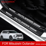 Mitsubishi Outlander 2022 2023 2024 auto uksel&auml;vede nahast kleebiste kaitseplaadi s&uuml;sinikkiust l&auml;veriba tarvikutele Tailgate out 1pcs