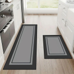 2 tk K&ouml;&ouml;gimatt, Marmorist lapitehnika mustriga matt, Libisemisvastane, Sobib magamistoa, k&ouml;&ouml;gi ja vannitoa sissep&auml;&auml;sumatiks 2PC 40x60 40x120cm gray