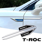 2pcs car accessory Side Doors Blade car stickers car accessories for vw Volkswagen tiguan t-cross t-roc t-cross blue