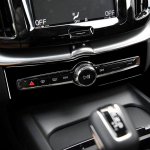 Car sticker accessories ABS Glossy Black Central Control Audio Adjustment Frame Interior Trim For Volvo XC60 2018 -2025