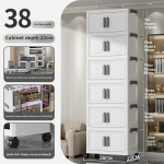 Kokkupandav hoiukast, hoiukapp, kokkupandav plastikust riidekapp, piiri&uuml;lene riiete organiseerimiskast, kodu, magamistuba, kapp 38cm 2 layers valge