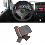 Suzuki Jimny 2006-2012 autostiil Microfiber Perforeerimata Nahk DIY K&auml;sitsi &Otilde;mmeldud Roolikate Sisekate