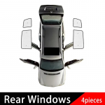 T&auml;iskattega p&auml;ikesesirmid Volkswagen VW Touranile Tarvikud 2003~2015 MK1 1T Akna tuuleklaasid UV-kaitse Autotarvikud Rear Windows