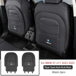 -2tk Autoistme seljatoe kaitsja BMW X1 U11 2024 2025 jaoks PU Istme l&ouml;&ouml;gikaitse hoiukotiga Mustusevastane matt Siseviimistluse tarvikud Black 2PCS