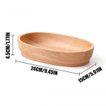 Loov Ovaalne T&auml;ispuidust Taldrik Majapidamisrestoran Paadikujuline Puuviljavaagen Suupisted Salat Puidust Kauss Sushi Taldrik