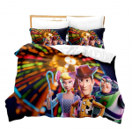 Multikas Toy Story Tekikott Padjap&uuml;&uuml;r Voodipesukomplekt T&auml;iskasvanu Poiss T&uuml;druk Magamistoa Kaunistus Laste Kingitus &Uuml;he- Kahekohaline Suur Suurus 150*200cm 3pcs
