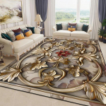 3D ilus lillemuster vaip elutuppa Luksuslik kodu magamistoa sisustus Suure pindalaga pehmed vaibad Libisemisvastased esikup&otilde;randamatid Pestavad 60*90cm