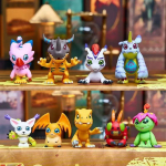 9-osalise komplekt armsaid Jaapani Digimon Adventure anime-kujukesi, sealhulgas Agumon, Patamon ja Gabumon. PVC lauapealsed figuurid.