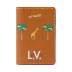 Louis Vuitton X The Darjeeling Limited Taskuorganisaator Loomamustriga Logo Nahast Rahakott Meeste Rahakott Helepruun M27997 Box(Basic Set+Box)