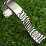 Kella tarvikud Rihm Riisihelme Kellariba Omega Seamasteri kellariba K&otilde;verdatud otsaga Roostevabast terasest k&auml;ev&otilde;ru 18mm 19mm 20mm 18mm h&otilde;be