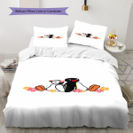 PINGU mustriga voodipesu, Tekikomplekt Tekikott Padjap&uuml;&uuml;r Kodu S&uuml;nnip&auml;evakingitus (1 * tekikott + 2 * padjap&uuml;&uuml;ri, ilma s&uuml;damikuta) 135x200cm