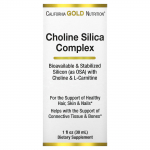 California Gold Nutrition, Koliini r&auml;ni kompleks, Bioloogiliselt omastatav stabiliseeritud r&auml;ni (OSA) Kollageeni tugi, 1 fl unts (30 ml)