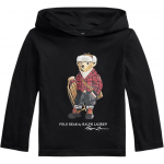 Polo Ralph Lauren puuvillane kapuutsiga pullover karuprindiga pikkade varrukatega laste pluus 323981264-001 L