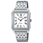 CASIO kvartsmehhanismiga roostevabast terasest rihmaga k&auml;ekell Meeste kellad Valge sihverplaat MTP-B190D-7BV White Dial