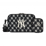 MLB Monogrammi Seeria Vintage Lilleline Tr&uuml;kis T&auml;helogo NY Yankees Pol&uuml;ester &Otilde;lakott Unisex &Otilde;lakott Must 3ACRS022N-50BKS Black