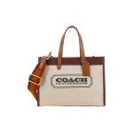 Coach Field 30 Klassikaline Suure Mahutavusega Logotr&uuml;kiga L&otilde;uendi ja Nahast T&otilde;mblukuga K&auml;ekott Naiste T&otilde;mblukuga K&auml;ekotid C8459-B4TXJ Basic Set (Bag+Dust Bag)