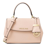 Michael Kors Mk Ava Vintage &Uuml;hev&auml;rviline Klapiga Mitmek&uuml;lgne T&ouml;&ouml;le Kaasa V&otilde;etav Logoga Ripats Nahast K&auml;ekott Crossbody &Otilde;lakott Mini 32F5GAVC1L-SOFT-PINK Basic Set (Bag+Dust Bag)