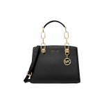 Michael Kors MK Cynthia Logoga Nahast &Otilde;lakott-Tote V&auml;ike Naiste k&auml;ekotid Must 30S4GCYS1T-BLACK Basic Set (Bag+Dust Bag)