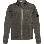 Stone Island Ss25 Nylon Metal &Uuml;hev&auml;rviline Logo Plaaster T&otilde;mblukuga Pikkade Varrukatega Jakk Meeste Jakk Roheline K1S1512000-05S0019-V0054 M