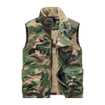S&uuml;gis Talv Meeste Fliisist Soojad Tepitud Vestid Meeste Seisukrae Armee Taktikalised Vestid Meeste Tuulekindlad Varrukateta Joped 4XL kamuflaaž