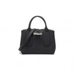 Longchamp Le Roseau 22 &Uuml;hev&auml;rviline Bambusest Pandla Kivist Tekstuuriga Nahast Suur Kott &Otilde;lakott Totes V&auml;ikesed Naiste Kotid Must 10095HPN001 Basic Set (Bag+Dust Bag)