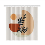 raamita P&otilde;hjamaade Tuule Abstraktne Kunst Boho Du&scaron;ikardin Veekindel Pol&uuml;ester Vannikardin Morandi V&auml;rviplokk Kardinad Vannituppa 150x180cm-60x70in black