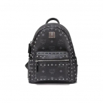 MCM Stark Monogramm N&otilde;elakestega Nahast Seljakott Unisex Seljakott Must MMKAAVE03BK001 Basic Set (Bag+Dust Bag)