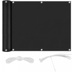 Veekindel P&auml;ikesekaitsekate (purje) koos aasadega Pergola R&otilde;du Privaatsuskate Varikatus Tarp Terrassi Piirdeaia V&auml;liaia Tagahoovi Basseini jaoks 90x300CM must