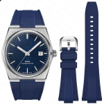 Tissot PRX T137.407/T137.410 jaoks Kiirvabastusega Silikoonrihm Super Player 40mm Meeste Kumer Kummist Kellarihm K&auml;ev&otilde;ru 12mm 12mm oranž