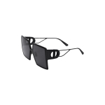 Dior 30 Montaigne Su &Uuml;legabariidilised Ruudukujulise Raamiga P&auml;ikeseprillid Naiste p&auml;ikeseprillid Must 30MTSUR-14A0 Basic Packaging-Eyeglass Case+Box,F,Black