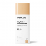 WishCare P&auml;evane Vedel Toonitud P&auml;ikesekaitsekreem SPF50 PA++++ | M201 | Lai Spektri Kaitse k&otilde;ikidele nahat&uuml;&uuml;pidele| In-Vivo Testitud Toonitud P&auml;ikesekaitsekreem | D-Pa