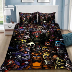 3D prindiga Freddy tapeet FNAF Voodipesukomplekt Five Nights Tekikate komplekt padjap&uuml;&uuml;rikuga 2/3 tk Tekikate Magamistoa kaunistus 135x200cm gray