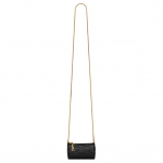 Saint Laurent Ysl Sade seeria mikro lambanahast tepitud silindrikujuline kott naiste &otilde;lakott must pronks 796296-AAAJU-1000 Box(Basic Set+Box)