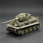 Teise maailmas&otilde;ja tiiger raskerelvastusega tank Sd.Kfz.181 ehitusklotside mudel, Tiger I soomuk, hariv m&auml;nguasi poistele, Panzer VI tank NO BOX
