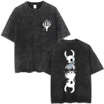 M&auml;ngu Hollow Knight T-s&auml;rgid Pestaud Vintaažitr&uuml;kiga T-s&auml;rgid Kingitused f&auml;nnidele Mehed Naised Tippmoe Topid Vabaaja Suur L&uuml;hike Varrukas S black