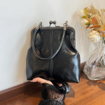 Vintage PU-nahast inspireeritud mini &otilde;lakott naistele, beež, kuldse pandlaga, reguleeritava rihmaga, stiilne v&auml;ike crossbody kott kollane