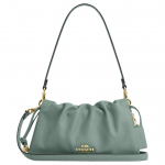 Coach Faye 26 Logoga T&otilde;mblukuga Magnetilise Kinnitusega Nahast Crossbody &Otilde;lakott Keskmine Naiste Kotid Kuldne Salvei CV529-IMO4Q Basic Set (Bag+Dust Bag)