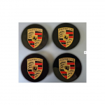 Porsche Velje Keskm&auml;rk Embleem - 76mm - Must