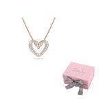 Swarovski Sublima kaelakeed naistele F-Pink bow gift box roosa kuldne v&auml;rv