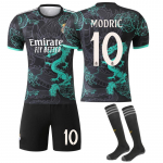 (#10 MODRIC) 25-26 Real Madrid Draakonimustriga Must Roheline Jalgpallis&auml;rk Lastele ja T&auml;iskasvanutele XL