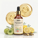 Vedix Aloka Ayurveda s&auml;ra andev ja kirkastav n&auml;oseerum p&auml;evitunud nahale | C-vitamiini seerum amlaga, yashtimadhuga ja sidruniga | Aitab v&auml;hendada p&auml;evitust, tuhmustust &