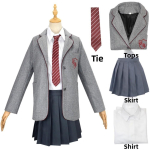 Matilda muusikali cosplay kost&uuml;&uuml;m lastele pehme kangaga fantaasiarollim&auml;nguks Light Gray,Kid 130cm gray