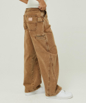 MAGOODGAN Farburn 7541 Puusepa Vintage R&otilde;ivad Lai L&otilde;ige Pruuni V&auml;rvi Denim P&uuml;ksid Brown/26 brown