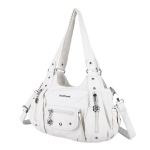 Vintage pehmest nahast k&auml;ekott naistele Luksuslik disainer-satchel messenger-&otilde;lakott gray