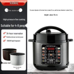 Nutikas elektriline survekeetja - Multifunktsionaalne, suure mahutavusega ja kahe siseanumaga riisi, pudru ja muu jaoks 4L Dual Pot, 800W, 2-4 People