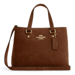 Coach Station 28 Br&auml;ndi logo Nahast T&otilde;mblukuga K&auml;ekott Suur Naiste T&otilde;mblukuga K&auml;ekotid Soe Pruun CET30-IMWBR Basic Set (Bag+Dust Bag) brown